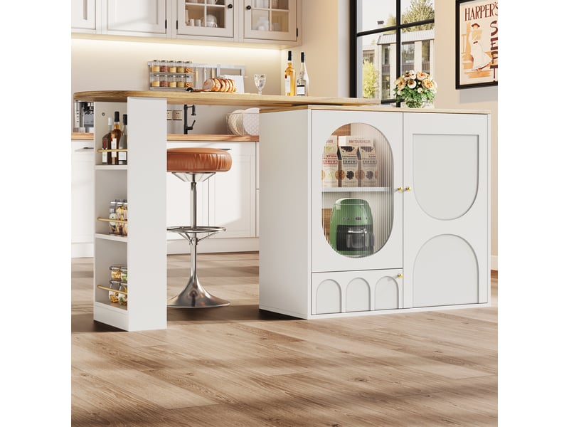  Table de bar blanc - 204cm mdf et métal table de bar blanc - Conforama D