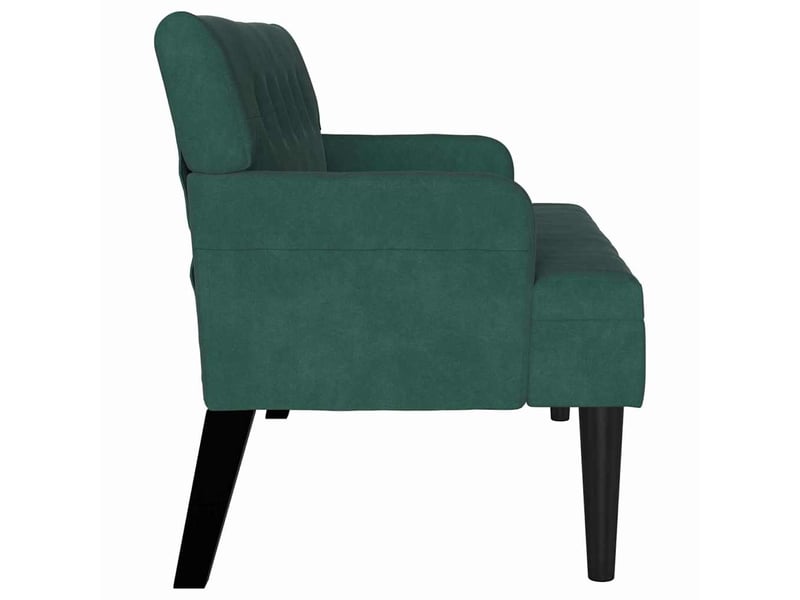 Banc chambre, banc de lit chesterfield vert foncé 112x65,5x75 cm velours - Conforama E