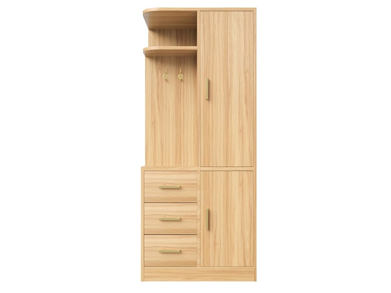  Armoire 1 porte avec penderie, tiroirs et étagères 70 x 50 x 170 cm LDW00638AAN - Conforama A