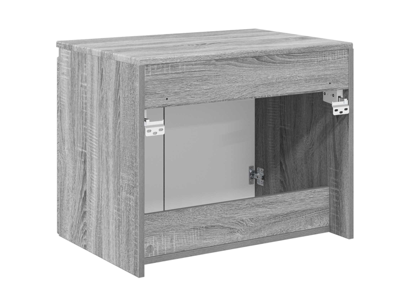  Cabinet salle de bain mural, meuble de rangement sonoma gris 62.5x44.5x50 cm  - Conforama E