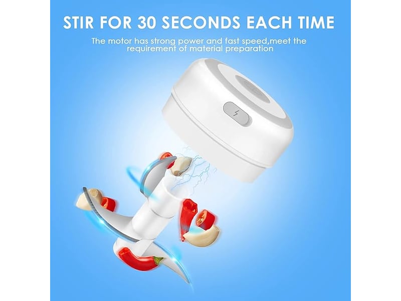  Mini hachoir à ail électrique, robot culinaire portable, hachoir à légumes, hachoir à oignons  - Conforama C