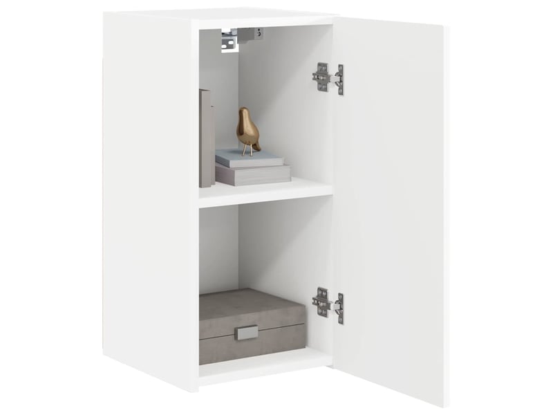  Meuble tv - banc tv - meuble de rangement mural 30 x 31 x 60 cm blanc bois d'ingénierie  - Conforama C