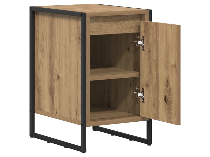  Table de chevet - cabinet de chevet - table de nuit 2 pc chêne artisan 39,5 x 30 x 50 cm  - Conforama E