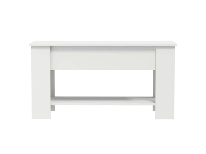  Table basse - table de salon - table à thé blanc 101x49x52 cm bois d'ingénierie  - Conforama E
