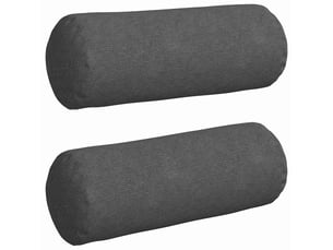 Lot de 2 coussins d'accent, coussins décoratifs, coussins lombaires gris foncé ø 25 x 70 cm cf56738