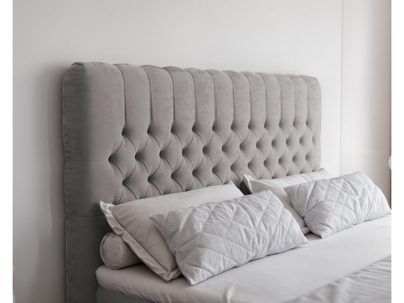 Lit adulte alba plus - 200x200 cm - matelas ressorts + surmatelas - coffre de rangement - velours doux hydrofuge gris ALBA PLUS - Conforama D