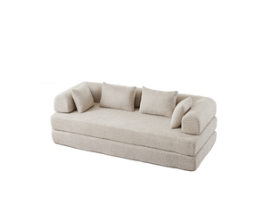Canapé droit compressé convertible <strong>MODFU</strong> <strong></strong> 2 places Tissu Beige