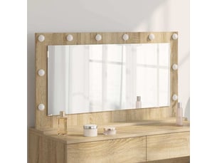 Miroir rectangulaire à fixer coloris marron <strong></strong> <strong></strong> - 100 cm x 55 cm