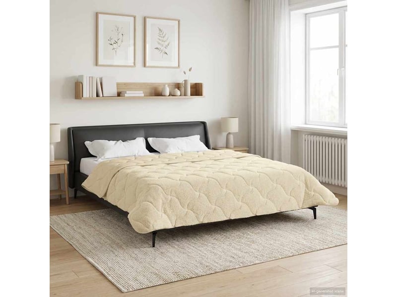  Duvet d'hiver - couette 200 x 200 cm hiver - couette crème respirant  - Conforama D