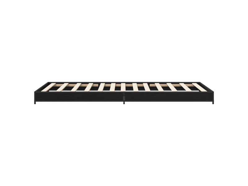 Lit simple- lit adulte - cadre de lit chêne noir 80 x 200 cm bois d'ingénierie - Conforama D