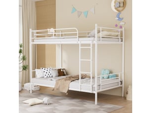 Lit superposé 90x190 cm <strong>SWEIKO</strong> <strong></strong> coloris blanc