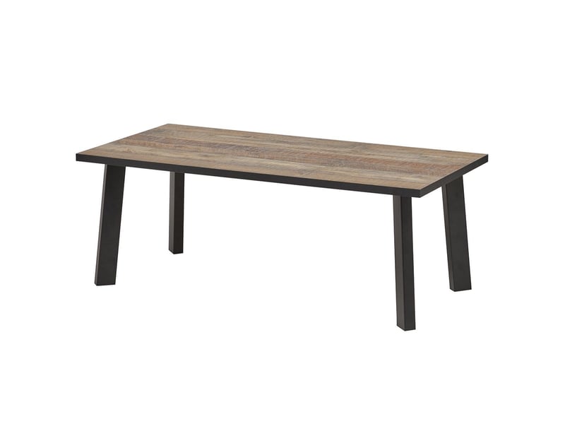  Table basse plateau aspect bois rustique pieds métal - chiara CHIARA - Conforama A