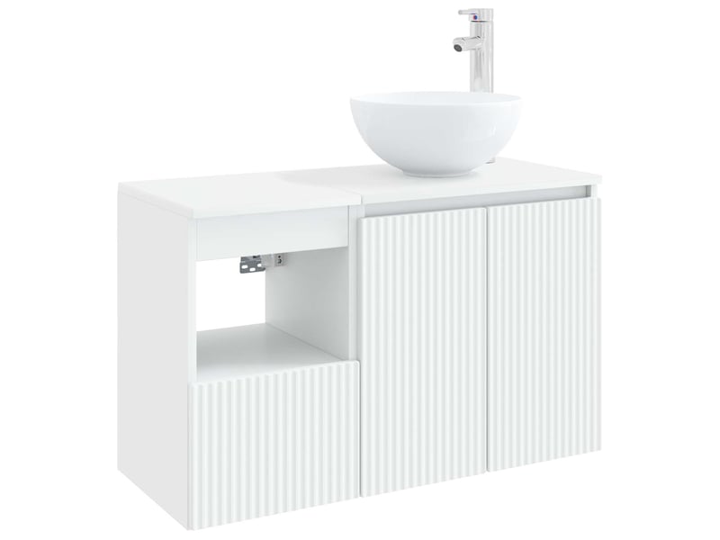 Ensemble de mobilier de salle de bain 2 pc blanc cf63988  - Conforama A