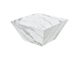 Table basse carré(e) coloris blanc <strong>MERAX</strong> <strong>table basse blanc</strong> - 70 cmx70 cm