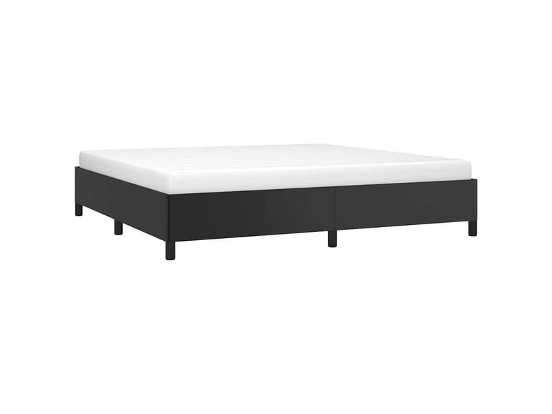  Lit double- lit adulte -  cadre de lit sans matelas noir 200x200 cm similicuir  - Conforama B