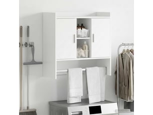 Étagère flottante, étagère suspendue montage mural blanc 80 x 36 x 80 cm cf42444