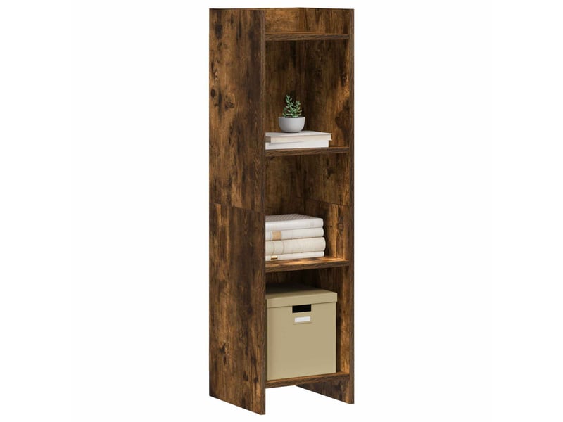  Bibliothèque, étagère de rangement chêne fumé 30 x 30 x 111 cm bois d'ingénierie  - Conforama C
