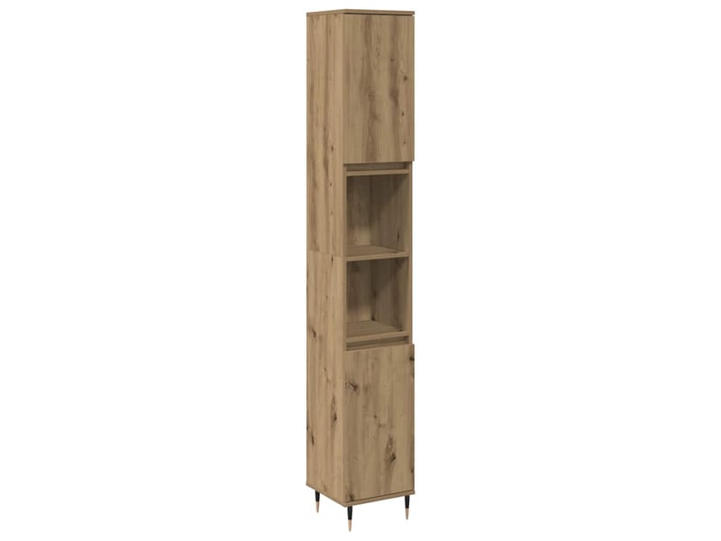  Armoire de salle de bain, cabinet de salle de bain chêne artisanal 30x30x190 cm cf65062  - Conforama A