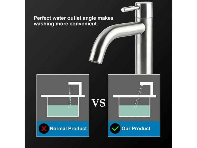  Robinet de lavabo simple en acier inoxydable brossé pour grand lavabo g12  - Conforama D