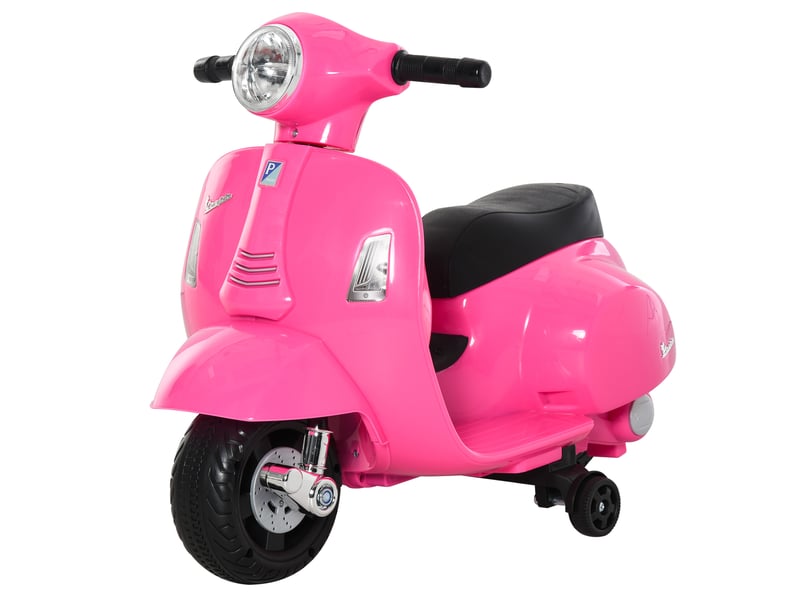  Moto électrique vespa 6v sous licence, 18-36 mois, pharesklaxon, 66,5x38x52 cm, rose.  - Conforama B