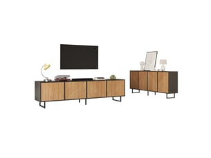 Meuble tv coloris naturel 180 cm BEAOK  