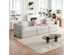 Canapé droit fixe <strong></strong> <strong></strong> 1 place Tissu vert avec coffre de rangement