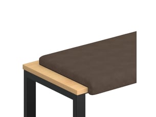 Coussin de banc, coussin d'assise, coussin de canapé microfibre marron profondeur 35 cm cf52893