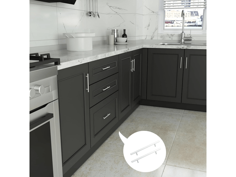  Poignées de cuisine blanches de 128 mm pour meubles de cuisine, tiroirs et décoration de la maison.  - Conforama B