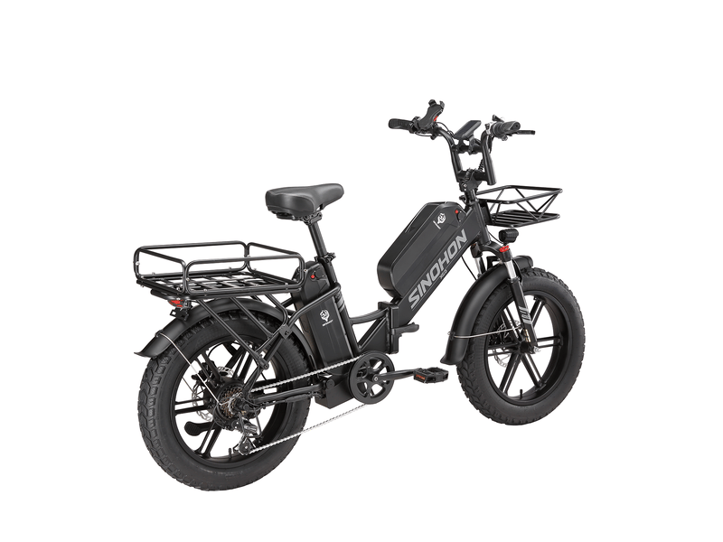  Vélo électrique de livraison sinohon delivery, double batterie longue autonomie, noir  - Conforama E