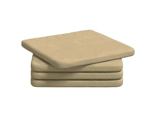 Lot de 4 coussins de siège, coussins décoratifs tissu en velours côtelé vert gris cf60001