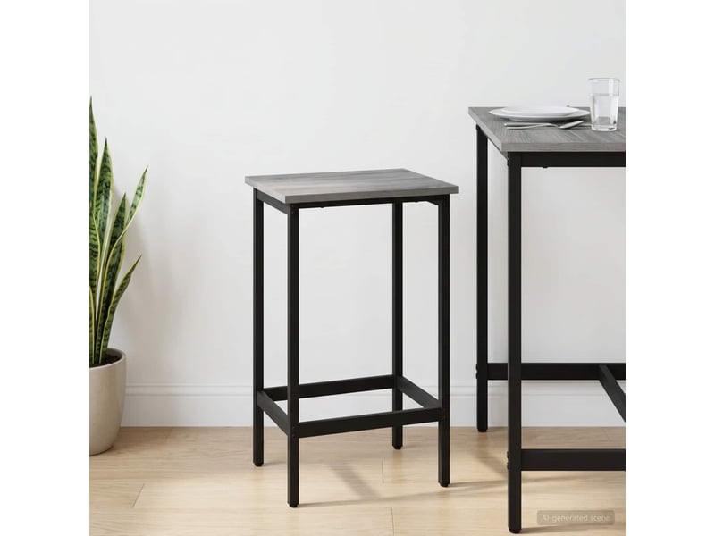  Tabouret de bar, chaise de bar sonoma gris 40x32x74 cm bois d'ingénierie shl66257  - Conforama B