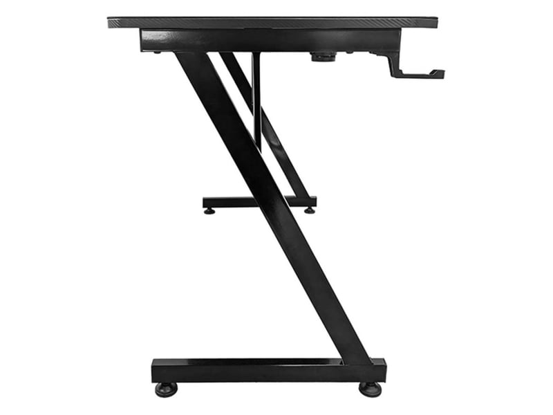 Subsonic - bureau gaming ergonomique finition carbone, bureau gamer avec tapis de souris intégral pour pc gaming SA5706 - Conforama C