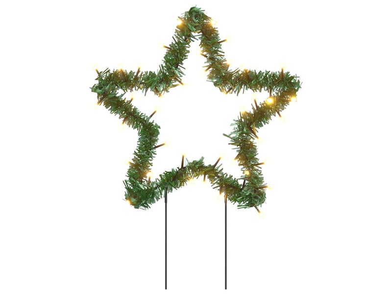  Décoration lumineuse étoile de noël piquets 3 pcs 50 led 29 cm  - Conforama D
