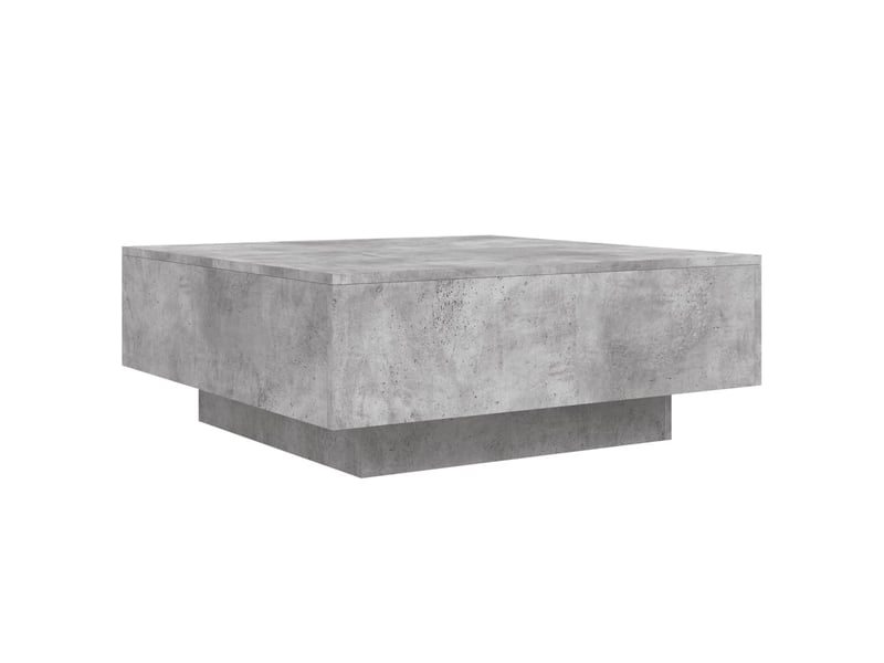  Table basse | table de salon gris béton 80x80x31 cm bois d'ingénierie  - Conforama A
