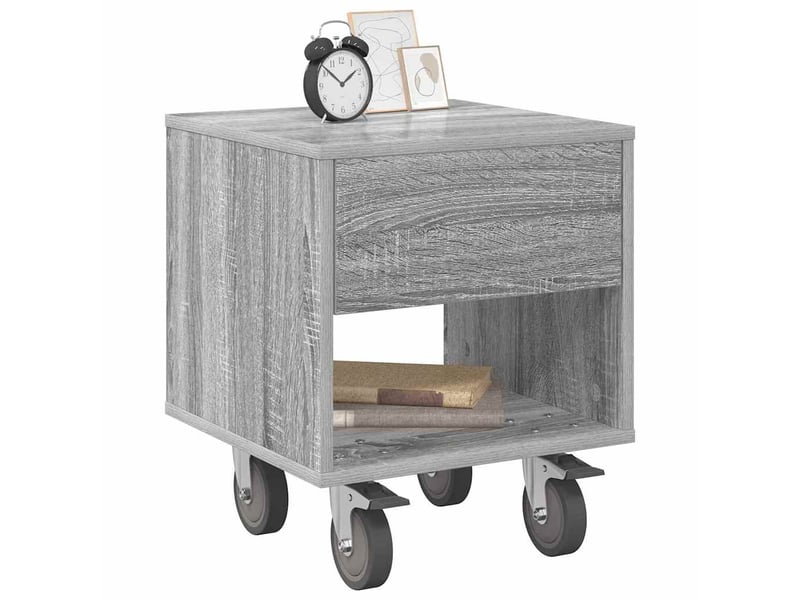 Table de chevet 2 pièces gris sonoma 40,5 x 40 x 48 cm - Conforama C