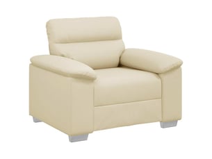 Fauteuil canapé, fauteuil d'appoint crème 100x81x84 cm en similicuir
