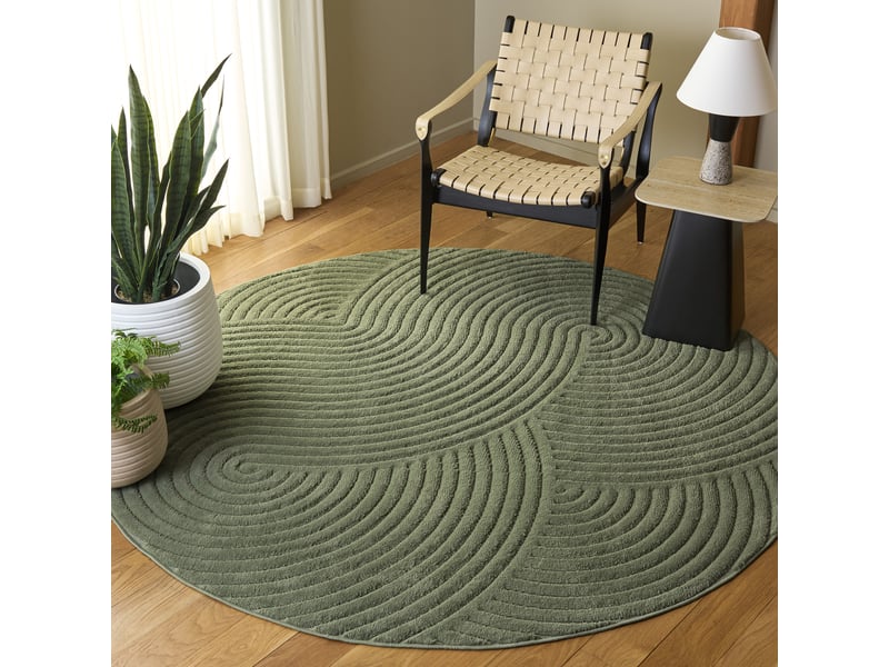  Tapis moderne en polypropylène vert, 201 cm  - Conforama B