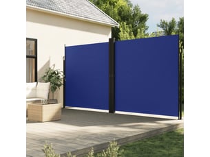Auvent latéral rétractable, store latéral bleu 220x1000 cm shl322