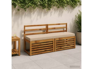 Lot de 2 coussins de banc, coussins d'assise soest 100 % polyester sable cf57427