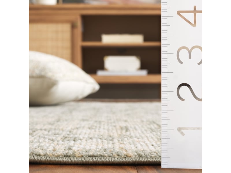 Tapis polypropylènepolyester vertbeige 183 x 183 cm  - Conforama D