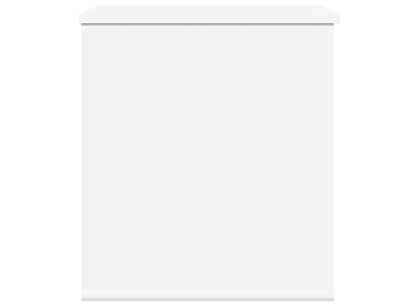  Boîte de rangement, coffre de rangement blanc 60x42x46 cm bois d'ingénierie  - Conforama E