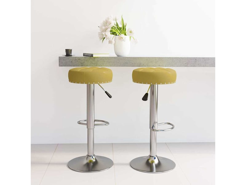  Lot de 2 tabouret de bar, chaise de bar vert tissu shl2189  - Conforama B