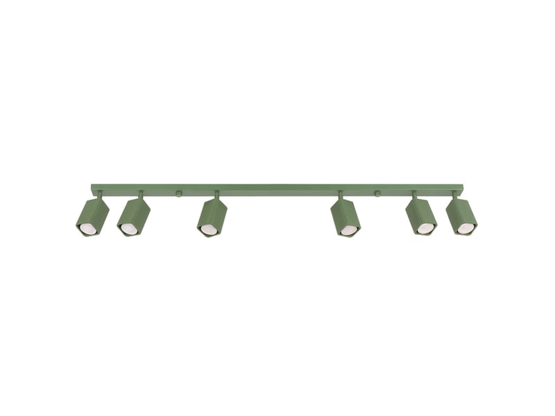  Plafonnier rayo 6l sauge aluminium moderne 16.5x117x6cm SL.3308 - Conforama A
