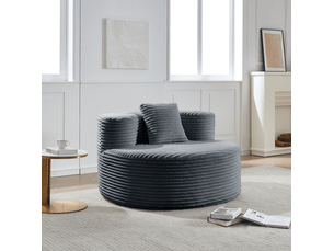 Fauteuil fixe <strong>MODENVIE</strong> <strong></strong> Velours côtelé gris vendu A l'unité