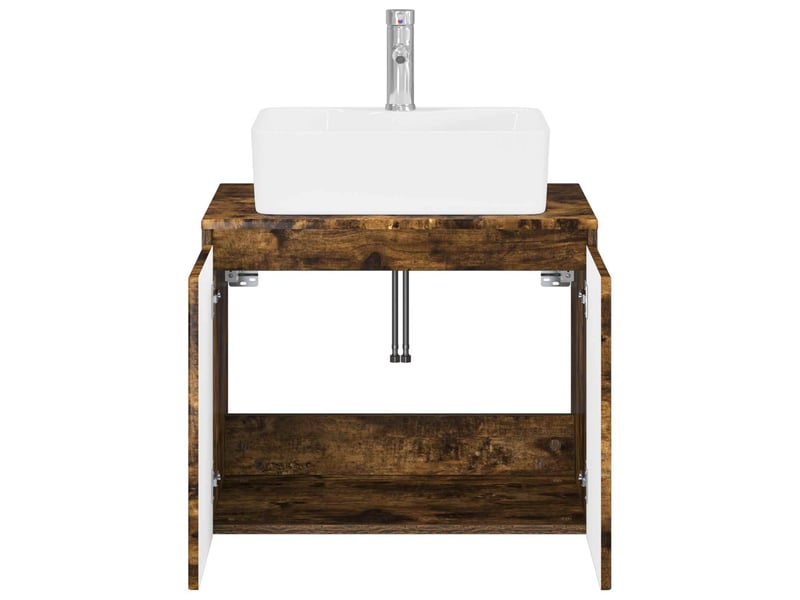  Ensemble de mobilier de salle de bain chêne fumé cf64636  - Conforama C