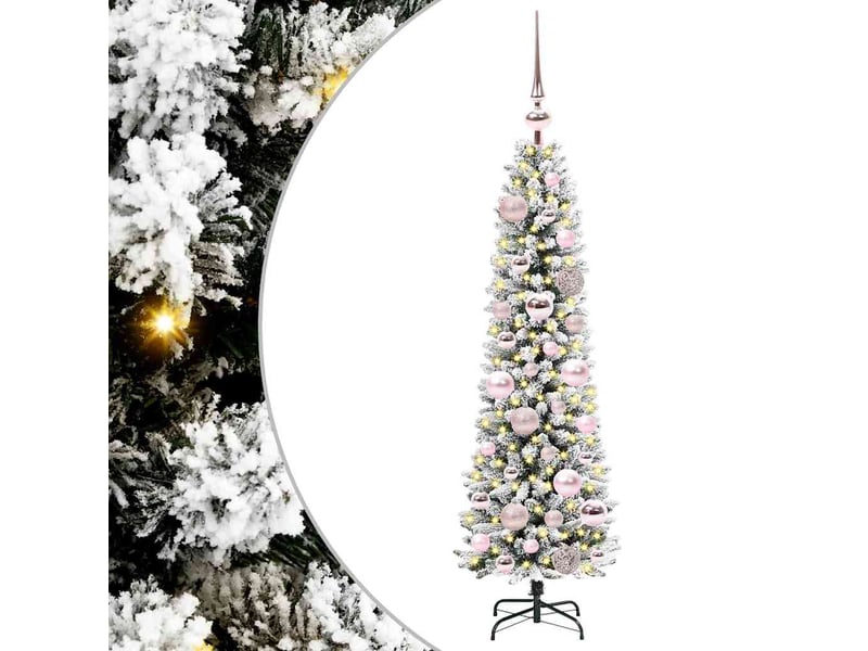  Sapin de noël artificiel, arbre de noël blanc 120 cm pvc, métal et plastique shl5596  - Conforama A