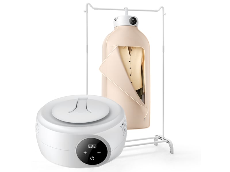  Sèche-linge électrique portable vevor 600 w, pliable avec chauffage ptc, minuterie 5 h et sac de séchage GR889 - Conforama A