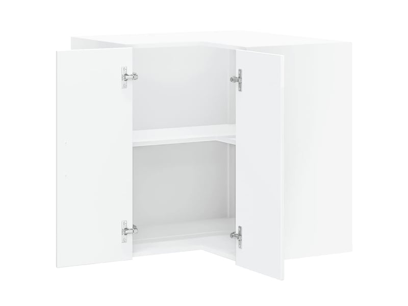  Meuble de rangement, armoire murale d'angle de cuisine porto blanc brillant  - Conforama E