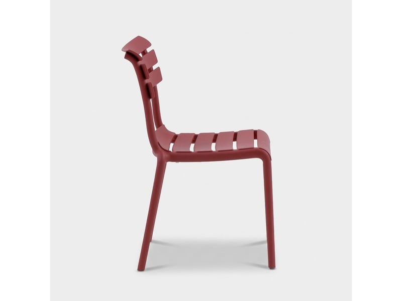  Lot de 2 chaises empilables intérieur et extérieur punat - rouge  - Conforama D