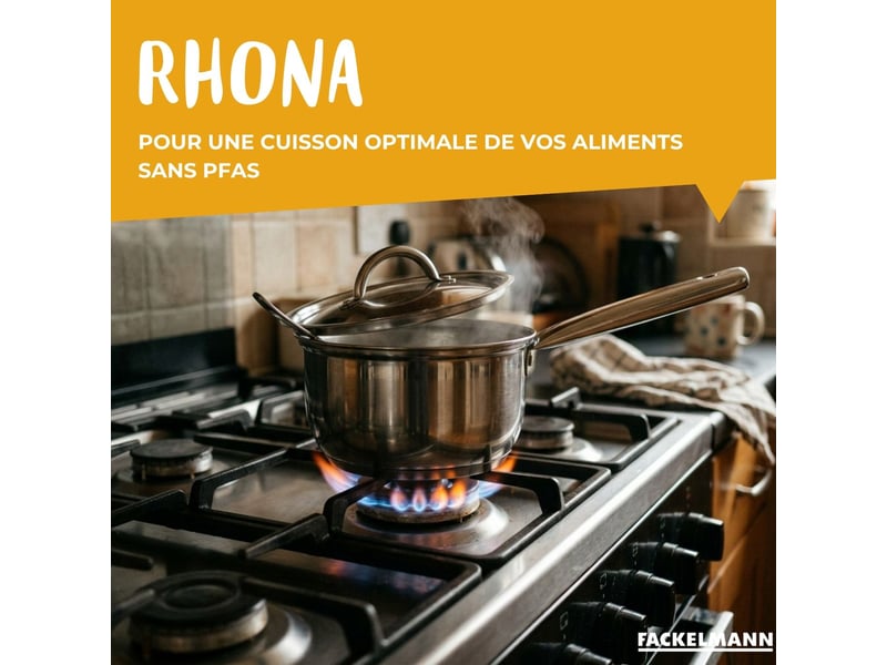  Lot de 4 casseroles 182022 cm et poêle 24 cm en inox fackelmann rhona 9131750B88 - Conforama E